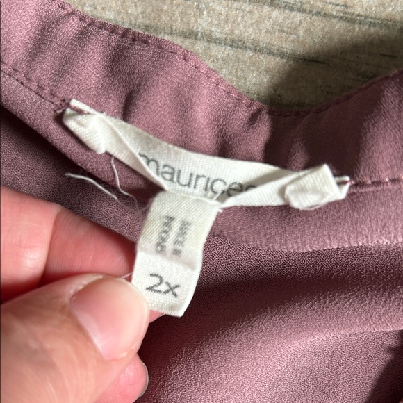 Maurices Dusty Rose Blouse with Zipper - Picture 2 of 6